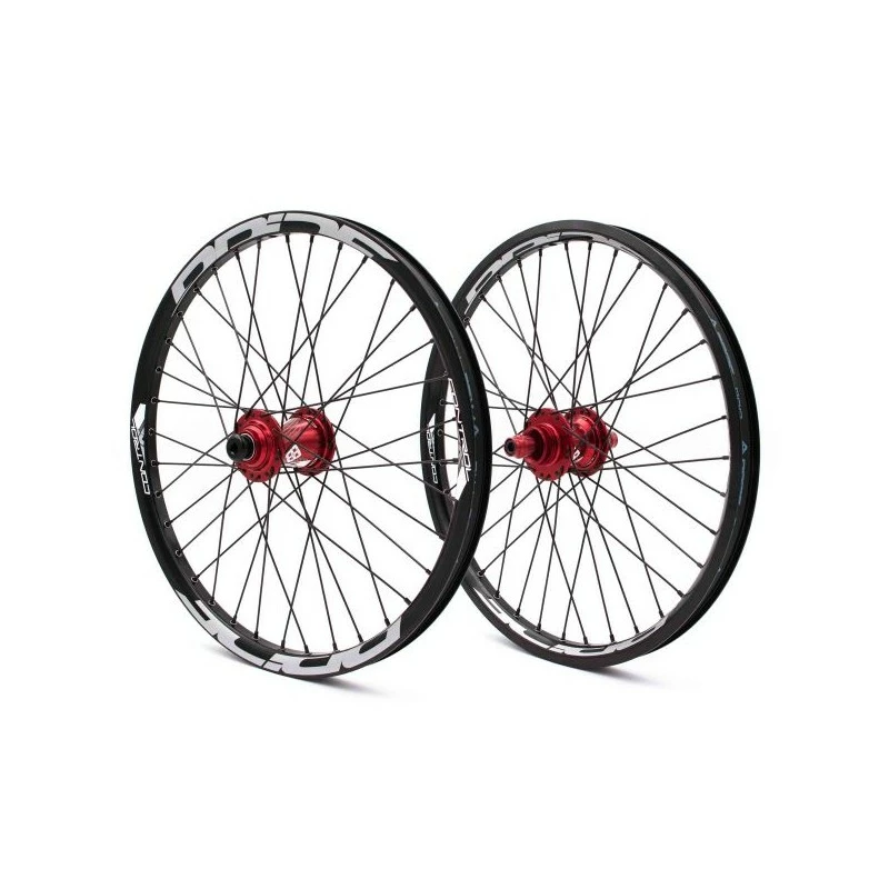 PAIRE DE ROUES PRIDE CONTROL PRO 36H - RED 1 PAIRE DE ROUES PRIDE CONTROL PRO 36H - RED