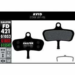 PLAQ DE FREIN AVID CODE 2007 NOIR STD